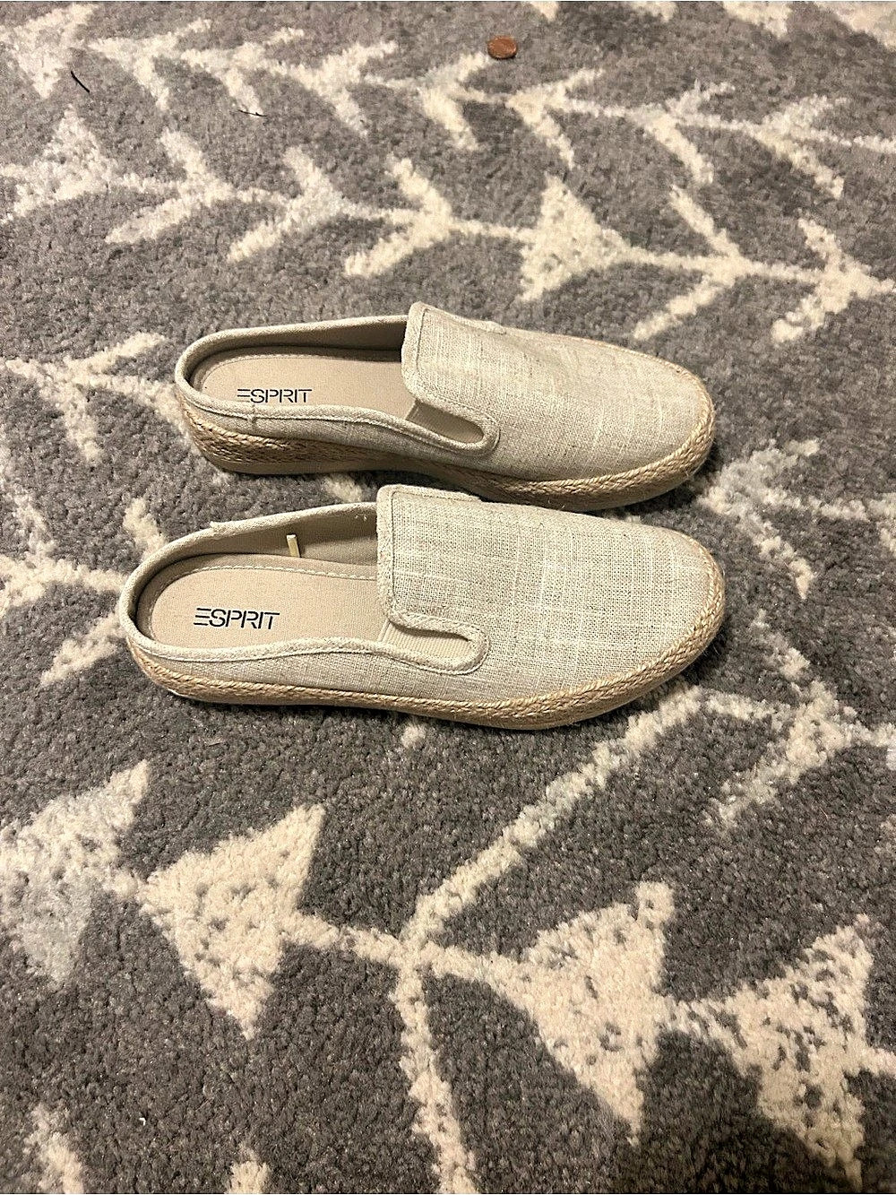 ESPRIT Espadrille Slip-On Flats in Beige